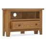 Burford Country Oak Corner TV Unit with Drawer Burford Country Oak Corner TV Unit with Drawer