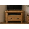 Burford Country Oak Corner TV Unit with Drawer Burford Country Oak Corner TV Unit with Drawer