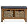Burford Country Oak Hallway Bench with Basket Burford Country Oak Hallway Bench with Basket