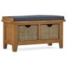 Burford Country Oak Hallway Bench with Basket Burford Country Oak Hallway Bench with Basket