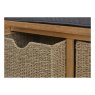Burford Country Oak Hallway Bench with Basket Burford Country Oak Hallway Bench with Basket