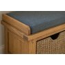 Burford Country Oak Hallway Bench with Basket Burford Country Oak Hallway Bench with Basket