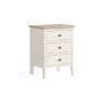 Marlow Oak Painted Coconut White Bedside Table Marlow Oak Painted Coconut White Bedside Table