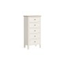 Marlow Oak Painted Coconut White Tallboy Chest of Drawers Marlow Oak Painted Coconut White Tallboy Chest of Drawers