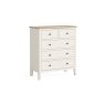Marlow Oak Painted Coconut White 2 Over 3 Chest of Drawers Marlow Oak Painted Coconut White 2 Over 3 Chest of Drawers
