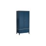 Marlow Oak Painted Navy Blue Gents Wardrobe