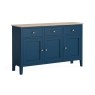 Marlow Oak Painted Navy Blue Large Sideboard