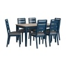 Marlow Oak Painted Navy Blue Extending Dining Table Marlow Oak Painted Navy Blue Extending Dining Table