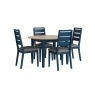 Marlow Oak Painted Navy Blue Round Extending Dining Table Marlow Oak Painted Navy Blue Round Extending Dining Table