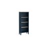 Marlow Oak Painted Navy Blue Slim Bookcase