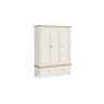 Modern Country Painted Oak Coconut White Triple Wardrobe Modern Country Painted Oak Coconut White Triple Wardrobe