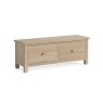 Modern Country Oak Large 2 Drawer Blanket Box Bench