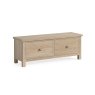 Modern Country Oak Large 2 Drawer Blanket Box Bench