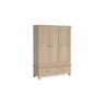 Modern Country Oak Triple Wardrobe