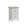 Modern Country Painted Oak Stone Grey Narrow Bedside Table Modern Country Painted Oak Stone Grey Narrow Bedside Table