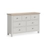 Modern Country Painted Oak Stone Grey 3 Over 4 Chest of Drawers