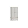 Modern Country Painted Oak Stone Grey Gents Wardrobe