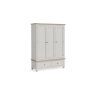 Modern Country Painted Oak Stone Grey Triple Wardrobe Modern Country Painted Oak Stone Grey Triple Wardrobe