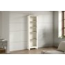 Modern Country Painted Oak Coconut White Slim Bookcase