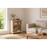 Modern Country Painted Oak Coconut White Low Bookcase