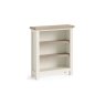Modern Country Painted Oak Coconut White Low Bookcase