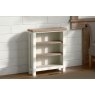 Modern Country Painted Oak Coconut White Low Bookcase