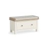 Modern Country Painted Oak Coconut White Hallway Bench