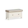 Modern Country Painted Oak Coconut White Hallway Bench