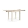 Modern Country Painted Oak Coconut White Flip-Top Dining Table Modern Country Painted Oak Coconut White Flip-Top Dining Table