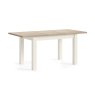 Modern Country Painted Oak Coconut White Extending Dining Table