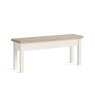 Modern Country Painted Oak Coconut White Shallow Storage Bench Modern Country Painted Oak Coconut White Shallow Storage Bench