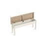 Modern Country Painted Oak Coconut White Shallow Storage Bench Modern Country Painted Oak Coconut White Shallow Storage Bench