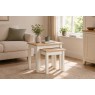 Modern Country Painted Oak Coconut White Nest Of Tables