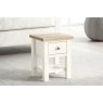 Modern Country Painted Oak Coconut White Lamp Table with Shelf Modern Country Painted Oak Coconut White Lamp Table with Shelf