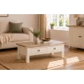 Modern Country Painted Oak Coconut White Coffee Table with Drawer Modern Country Painted Oak Coconut White Coffee Table with Drawer