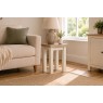 Modern Country Painted Oak Coconut White Lamp Table Modern Country Painted Oak Coconut White Lamp Table