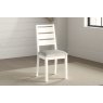 Modern Country Painted Oak Coconut White Dining Chair with Boucle White Seat Modern Country Painted Oak Coconut White Dining Chair with Boucle White Seat