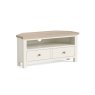 Modern Country Painted Oak Coconut White 100cm Corner TV Unit Modern Country Painted Oak Coconut White 100cm Corner TV Unit