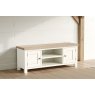 Modern Country Painted Oak Coconut White 125cm Large TV Unit Modern Country Painted Oak Coconut White 125cm Large TV Unit