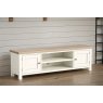 Modern Country Painted Oak Coconut White 160cm Extra Large TV Unit Modern Country Painted Oak Coconut White 160cm Extra Large TV Unit