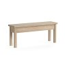Modern Country Oak Shallow Storage Bench