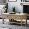 Modern Country Oak Coffee Table with Shelf Modern Country Oak Coffee Table with Shelf