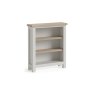 Modern Country Painted Oak Stone Grey Low Bookcase