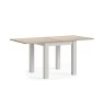 Modern Country Painted Oak Stone Grey Flip-Top Dining Table
