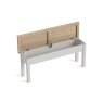 Modern Country Painted Oak Stone Grey Shallow Storage Bench