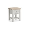 Modern Country Painted Oak Stone Grey Lamp Table with Shelf