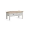 Modern Country Painted Oak Stone Grey Coffee Table with Drawer Modern Country Painted Oak Stone Grey Coffee Table with Drawer