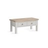 Modern Country Painted Oak Stone Grey Coffee Table with Drawer Modern Country Painted Oak Stone Grey Coffee Table with Drawer