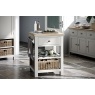 Modern Country Painted Oak Stone Grey Small Kitchen Island Unit