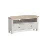 Modern Country Painted Oak Stone Grey 100cm Corner TV Unit